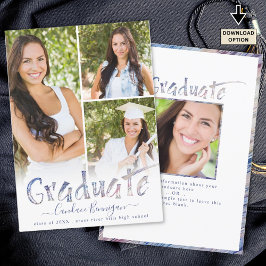 Moderne mehrfarbige Fotocollage für den Abitur Ankündigung