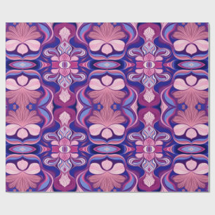Moderne mehrfarbige klassische Floralmuster-Design Geschenkpapier
