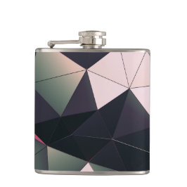 Moderne mehrfarbige Polygons-Bar Flachmann