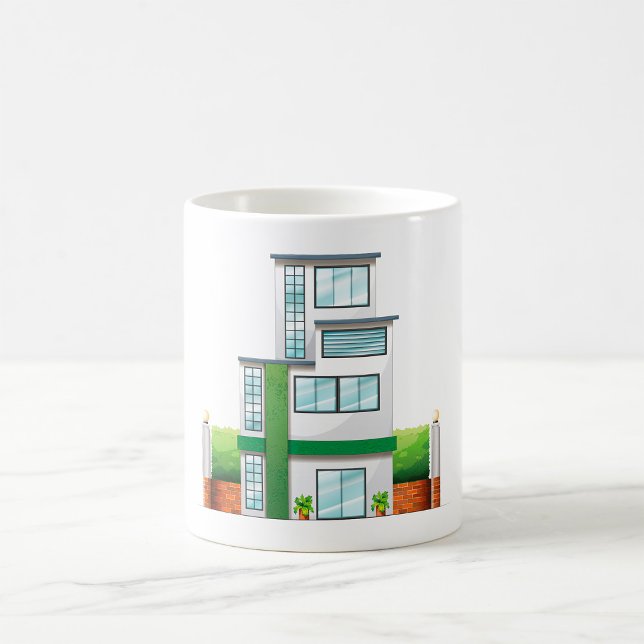 Moderne mehrstöckige Häuser zeitgenössische Heimat Kaffeetasse (Von Creator hochgeladen)