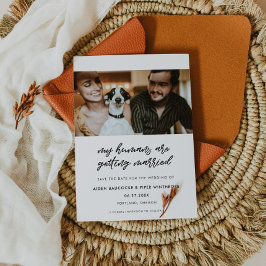 Moderne Meine Menschen heiraten Foto Save The Date