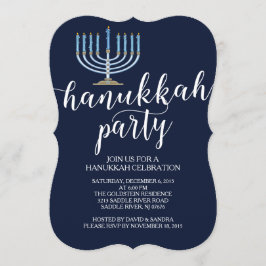 Moderne Menorah Chanukka Feier-Einladung Einladung