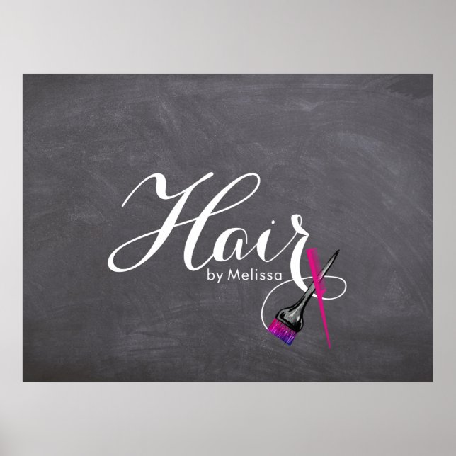 Moderne Menuboard-Friseur Poster (Vorne)
