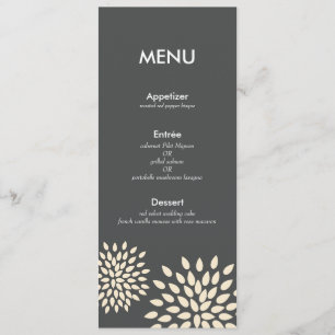 Moderne Menükarte // Posh Petals // Vanilla