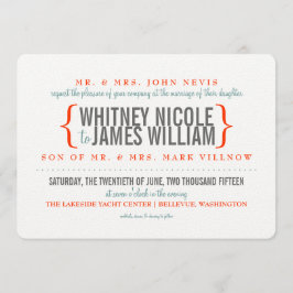 Moderne Merriment Hochzeitseinladung Einladung