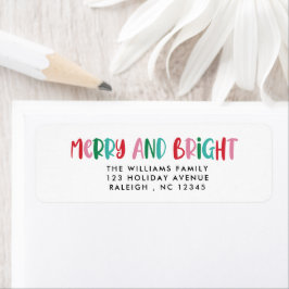 Moderne Merry & Bright Retro farbenfrohe Weihnacht