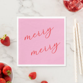 Moderne Merry Elegante Script Weihnachts-FeiertagP Serviette