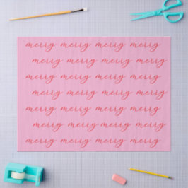 Moderne Merry Elegante Script Weihnachtsfeiertag Seidenpapier