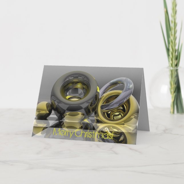 Moderne Merry-Xmas-Karte Feiertagskarte (Vorderseite)