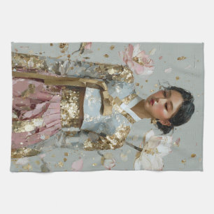 Moderne Metal Hanbok Kunst Geschirrtuch