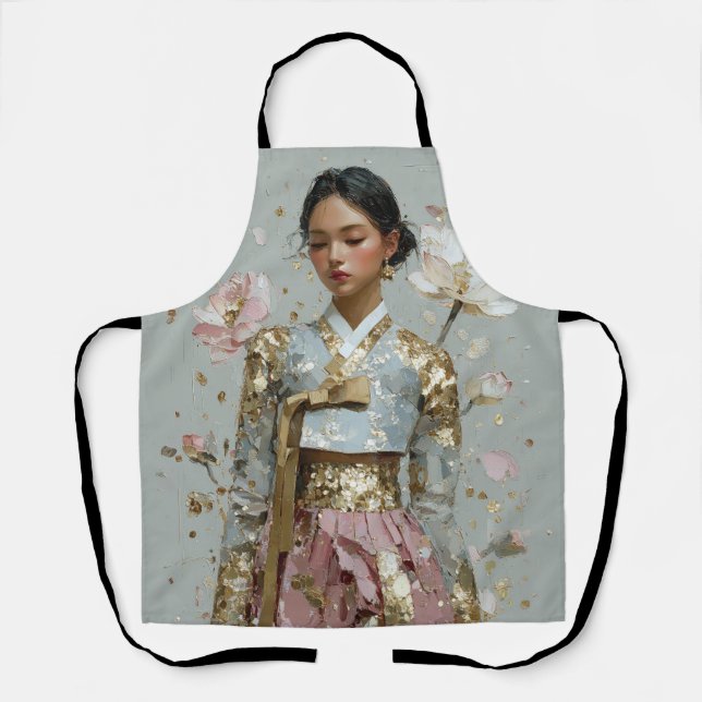 Moderne Metall-Hanbok-Kunst Schürze (Vorderseite)