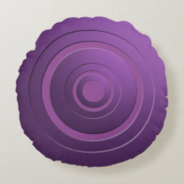 Moderne Metallic-Kreise, Lila mit beliebigen Farbv Rundes Kissen
