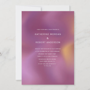 Moderne Metallic Ombre Muster Hochzeitseinladung Einladung