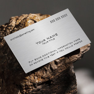 Moderne Metallic Textur Print Visitenkarte