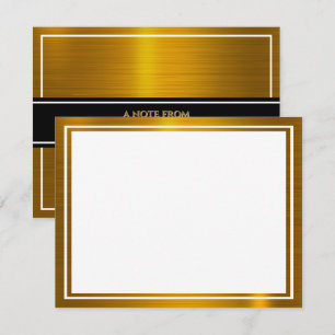 Moderne metallische elegante Goldfolientextur Mitteilungskarte