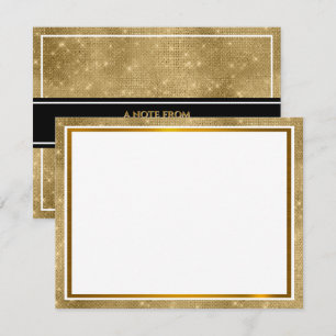 Moderne metallische elegante Goldfolientextur Mitteilungskarte