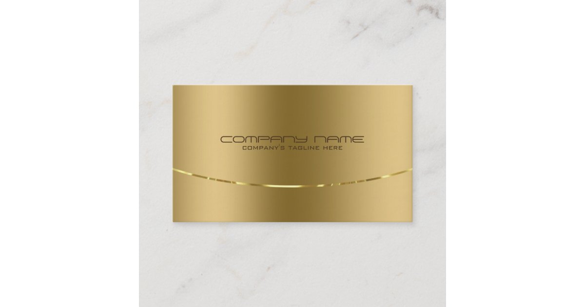 Moderne Metallische Goldene Visitenkarte Zazzle At