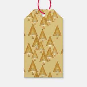 Moderne metallische Weihnachtsbäume - gelbes Gold Geschenkanhänger