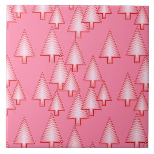 Moderne metallische Weihnachtsbäume - Korallenrosa Fliese