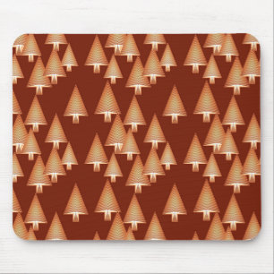 Moderne metallische Weihnachtsbäume - Kupfer Mousepad
