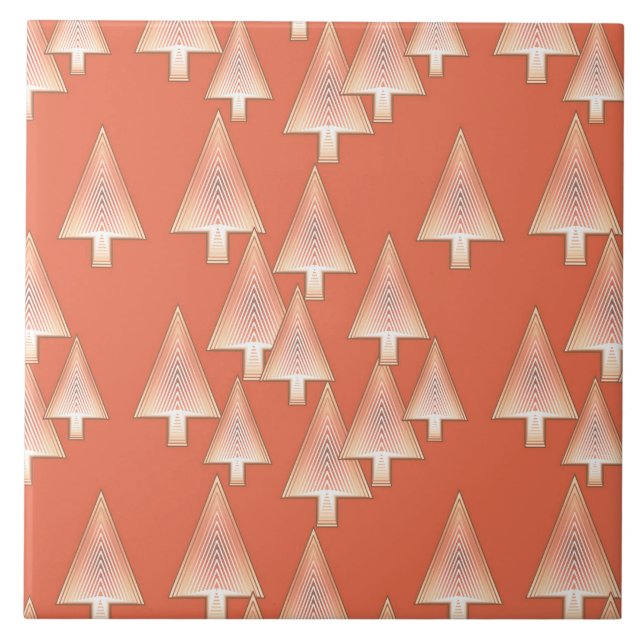 Moderne metallische Weihnachtsbäume - Kupfer und R Fliese (Vorderseite)