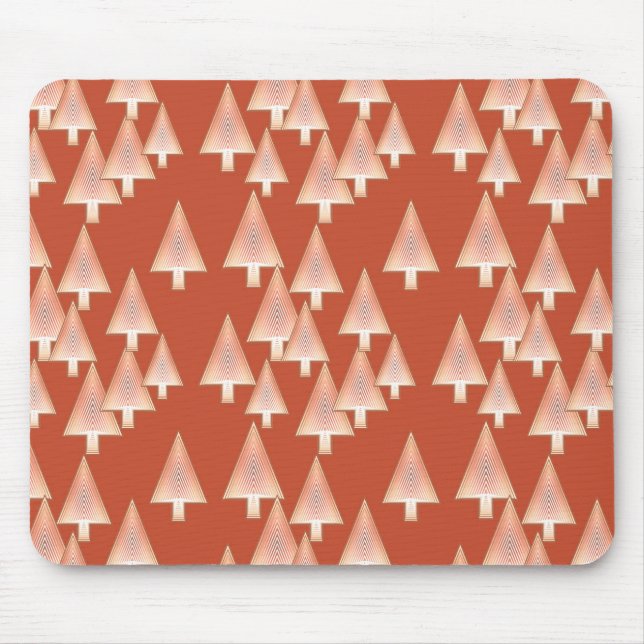 Moderne metallische Weihnachtsbäume - Kupfer und R Mousepad (Vorne)