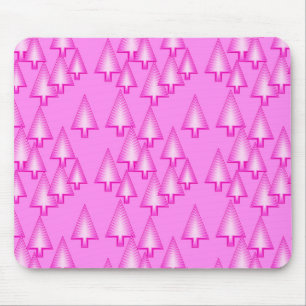 Moderne metallische Weihnachtsbäume - Orchideenros Mousepad