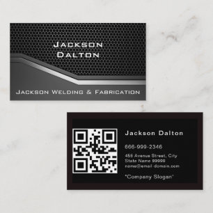 Moderne Metallschweißfabrikatorenfirma QR Visitenkarte