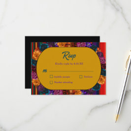 Moderne mexikanische Blume RSVP Karte