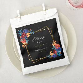 Moderne mexikanische Fiesta Blume Black Wedding Geschenktütchen