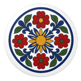 Moderne mexikanische Talavera Folk Art Keramik Kno Keramikknauf