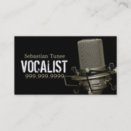 Moderne Mic Singer Business Card Visitenkarte