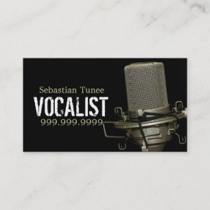 Moderne Mic Singer Business Card Visitenkarte
