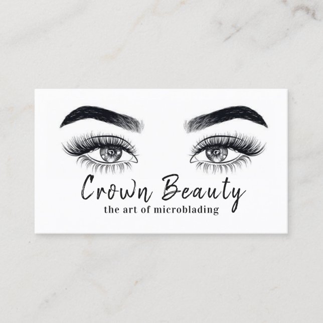 Moderne Microblading Visitenkarte (Vorderseite)