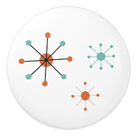 Moderne Mid-Century-Retro-Atom-Abstrakt Keramikknauf