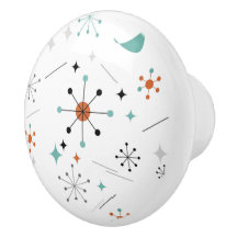 Moderne Mid Century Retro Atomare Abstraktion