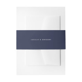 Moderne Midnight Blue Editoriale Großbuchstaben Ho Einladungsbanderole