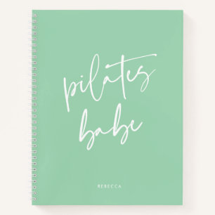 Moderne Minenkalligraphie Workout Gym Pilates Babe Notizbuch