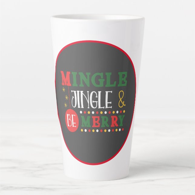 Moderne Mingle & Jingle Holiday Milchtasse (Vorderseite)
