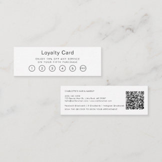Moderne Mini-QR-Code-Schönheitssalon-Treuekarte Treuekarte