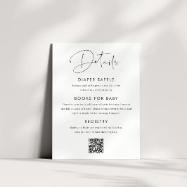 Moderne Miniatur-Script-Babyduschenschließkarte Einladung