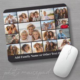 Moderne Minimal 17 Foto-Collage-Galerie - Schwarz Mousepad