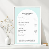Moderne Minimal Arch Light Blue Salon Preisliste