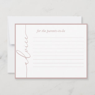 Moderne Minimal Babyduschberatungskarte Hinweiskarte