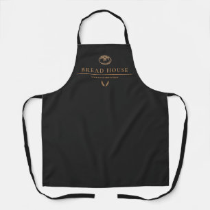Moderne Minimal Black Broad Shop Bäckerei Schürze