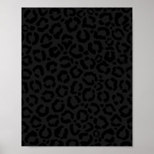 Moderne Minimal Black Leopard Print Poster