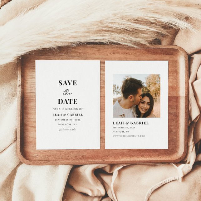 Moderne Minimal Bold Foto Wedding Save The Date (Von Creator hochgeladen)