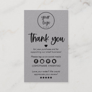 Moderne Minimal Business Dankeschön für Bestellung Visitenkarte