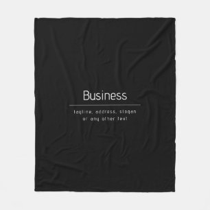 Moderne Minimal Business Name & andere Information Fleecedecke