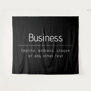 Moderne Minimal Business Name & andere Information Wandteppich